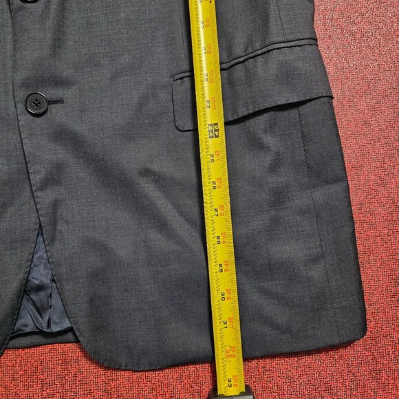 Ermenegildo Zegna Gray Wool Blazer Jacket US 46R Dual Vent Quiet Luxury Italian - Picture 10 of 12